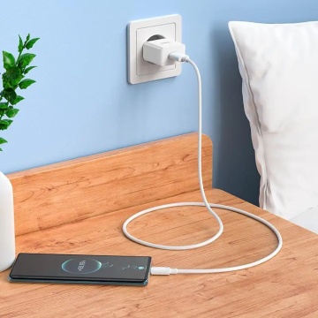 Incarcator retea Hoco C106A, 10.5W, USB-A 2.1A, cablu USB-C, alb - Img 2