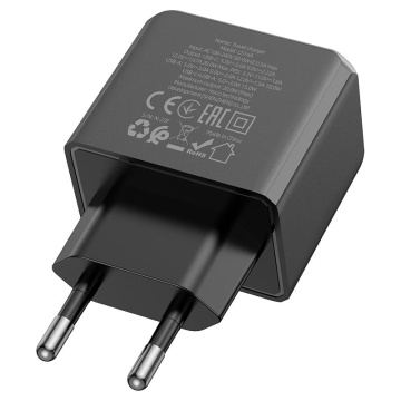 Incarcator Retea Hoco CS14A, 20W, 1xUSB-A, 1xUSB-A, negru - Img 3