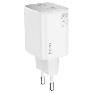 Incarcator Retea Hoco N42, 45W, 2xUSB-A, alb - Img 2