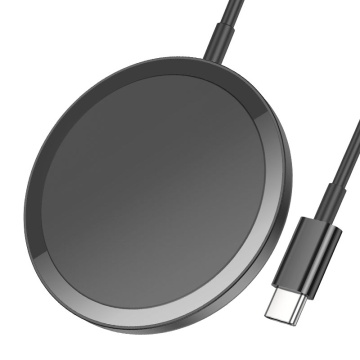 Incarcator Wireless Hoco CW52, Magnetic, 15W, Qi Charging, Fast, Universal, negru - Img 1