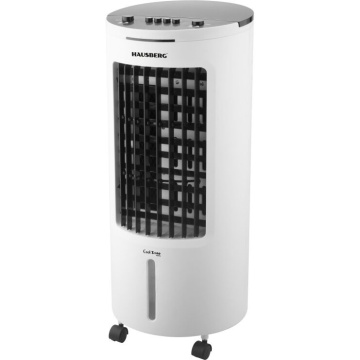 Racitor aer cu ionizare portabil Hausberg HB-5962AB, 80W, 7.8L, 3 viteze, oscilatie 60°, pad fagure, pachet gheata inclus, alb