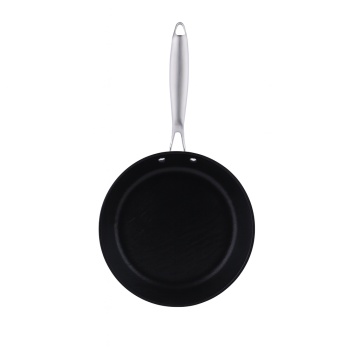 Tigaie gatit ZILAN, 28cm, titan 7 straturi antiaderenta C2, maner inox nituit, ZLN0927, gri inchis