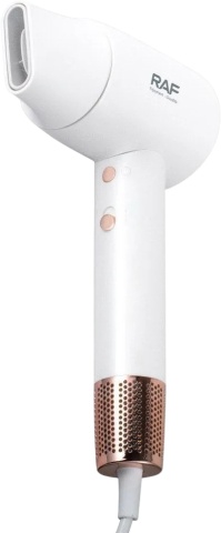 Uscator de par Raf R423 1600W, 2 viteze, 3 trepte temperatura, cap magnetic, alb - Img 3