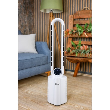 Ventilator turn Zilan ZLN1117, fara palete, 40W, umidificare, 3 trepte, Timer 8h, oscilatie 80°, LED, telecomanda - Img 4