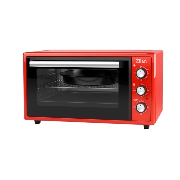 Zilan Cuptor electric ZLN5650, 2000 W, 45 L, 3 trepte putere, termostat reglabil, timer 90 min, interior emailat, rosu