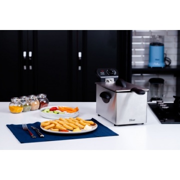 Zilan Friteuza ZLN1819, 2180 W, 3 L, otel inoxidabil, termostat reglabil, argintiu - Img 6
