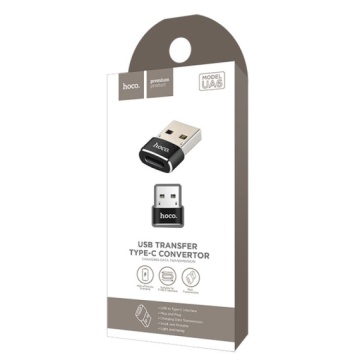 Adaptor USB-A la USB-C, OTG Hoco UA6, transfer date, negru - Img 4