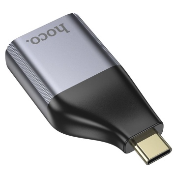 Adaptor USB-C la VGA, OTG Hoco UA34, 2K 60Hz, transfer video, gri - Img 3