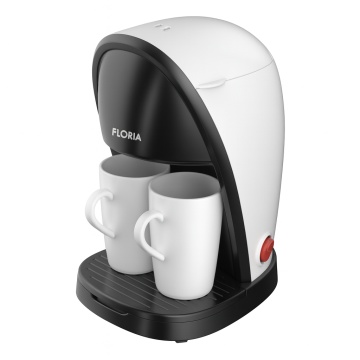 Aparat de facut cafea Floria ZLN9298 – 450W, 250ml, 2 cesti, filtru nailon, alb