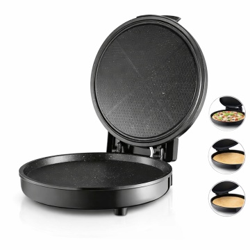 Aparat pentru preparat pizza, clatite Raf R5412 Crepe Maker, Dimensiunea 30cm, 1100W Negru
