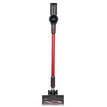 Aspirator fara fir RAF R8675, vertical si de mana, 120W, filtru HEPA, 4 accesorii, baterie 2200mAh, negru-rosu - Img 1