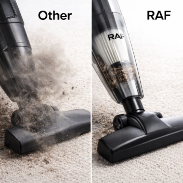 Aspirator Vertical 2 in 1 Raf R8673B, 600W, Filtrare Ciclonică Putere 35000 RPM, Negru - Img 4