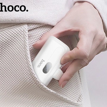 Baterie externa Hoco J116, 5000mAh cu afișaj digital, conector Lightning, dimensiuni compacte, 5V/2A, alb - Img 4