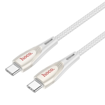 Cablu Type-C la Type-C, Hoco U133, PD60W, QC3.0, 3A, Braided, 1.2m, gri - Img 1