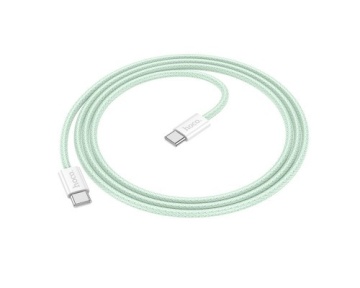 Cablu Type-C la Type-C, Hoco X104, PD60W, QC3.0, Braided, 1m, verde - Img 2