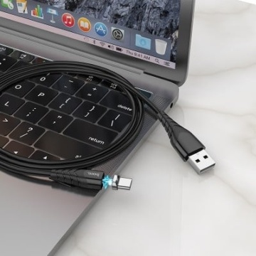 Cablu USB-A la Lightning, Hoco X63, 18W, 2.4A, 1m, negru - Img 4