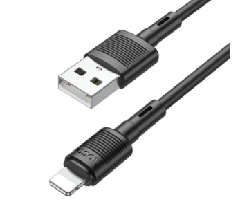 Cablu USB-A la Lightning, Hoco X83, 18W, 2.4A, 1m, negru - Img 1