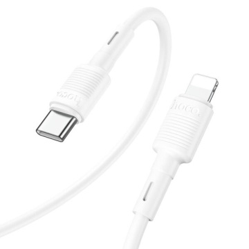 Cablu USB-C la Lightning, Hoco X83, PD20W, QC3.0, 1m, alb - Img 1