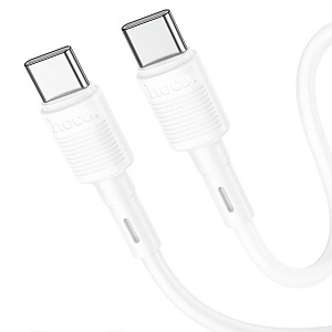 Cablu USB-C la Type-C, Hoco X83, PD60W, QC3.0, 1m, alb - Img 3