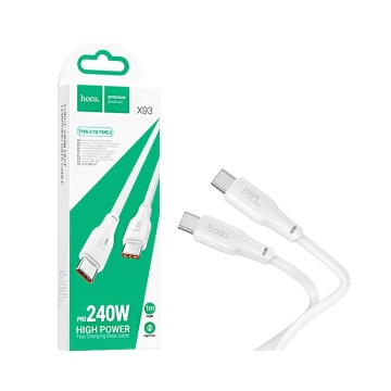 Cablu USB-C la USB-C, Hoco X93, PD60W, QC3.0, 2m, alb - Img 5
