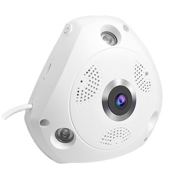 Camera IP panoramica 360° Wi-Fi, 3MP, Night Vision, alb