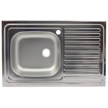 Chiuveta inox 304 cuva dreapta Z-INOX, 50x80cm, picurator, anticalcar, racord flexibil, ZLN0193DR, argintiu