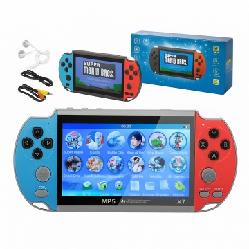 Consola portabila jocuri MP5 HD 4.3", 8GB, USB, negru-albastru, OEM