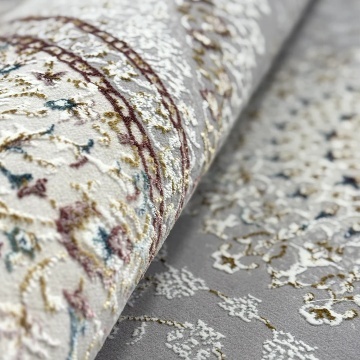 Covor Livario Granite Iran Lux Qom 6924A Gri Crem - Img 4