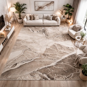 Covor Livario Imperial Effect Vulcan Beige Maro Lux 2450 g/m²