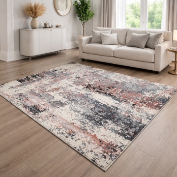 Covor Livario Milano Modern Creem Roz Somon