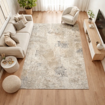 Covor Premium Livario Premium Stone - T014A CREAM SILVER