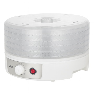 Deshidrator alimente ZILAN ZLN2037 – 250W, 5 tavi, Termostat reglabil 35–70°C, alb