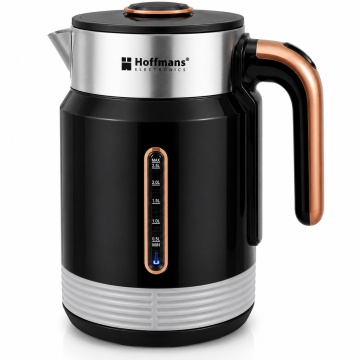 Fierbator electric Hoffmans HM-2547, 1800W, 2.5L, Rotire 360°, Indicator LED, Oprire automata, Negru