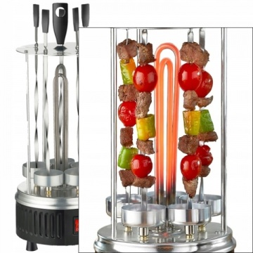 Gratar vertical ZILAN ZLN5565 – 900W, Rotatie automata, 5 frigarui, argintiu - Img 3