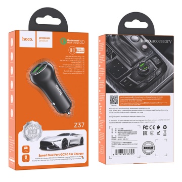 Incarcator Auto Hoco Z37, 36W, 2xUSB-A, negru - Img 4