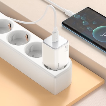 Incarcator Retea Hoco N40, 20W, 1xUSB-C, PD, alb - Img 3