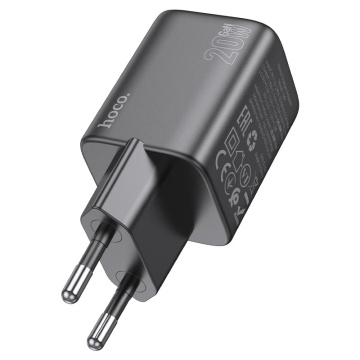 Incarcator Retea Hoco N40, 20W, 1xUSB-C, PD, negru - Img 2