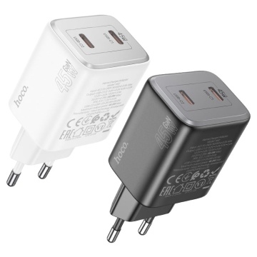 Incarcator Retea Hoco N42, 45W, 2xUSB-A, alb - Img 3