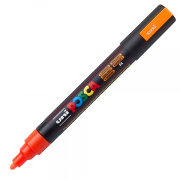 Marker UNI Posca PC-5M, varf rotund, 1.8-2.5mm, portocaliu inchis - M444 - Img 1