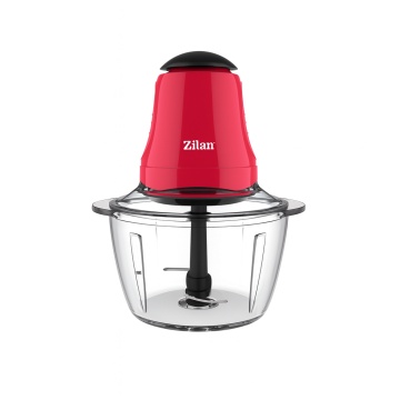Mini tocator Zilan ZLN5619 – 200W, vas sticlă 1L, lame inox, operare printr-o atingere, roșu