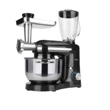 Mixer, blender si masina de tocat 3 in 1 ZILAN ZLN1772 – 1400W, Bol inox 5.5L, 6+1 viteze, negru