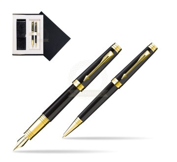 Set cadou stilou + pix Cresco elegant E850054, corp metalic grafit clips auriu - S2266 - Img 1