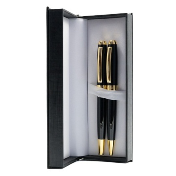 Set cadou stilou + pix Cresco Symphony 850005 SY-03, corp metalic negru clips auriu - S1895 - Img 2