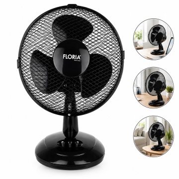 Ventilator de birou Floria ZLN1211 - 26cm, 25W, 2 viteze, oscilatie 90°, motor silentios - Img 8