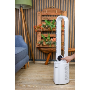 Ventilator turn Zilan ZLN1117, fara palete, 40W, umidificare, 3 trepte, Timer 8h, oscilatie 80°, LED, telecomanda - Img 5