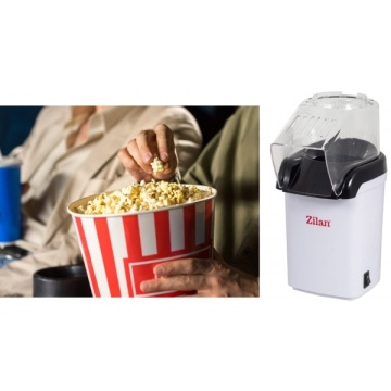 Aparat popcorn ZILAN ZLN8044 – 1200W, Sistem cu aer cald, alb - Img 4