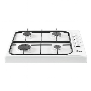 Aragaz 4 ochiuri ZILAN, emailat, butoane laterale, 7kW, ZLN1518, alb