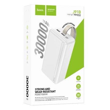 Baterie externa 30.000mAh, Hoco J91B, 2xUSB-A, incarcare rapida, alb - Img 4