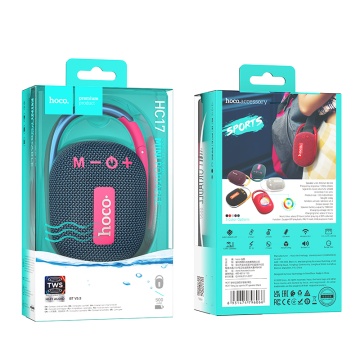 Boxa portabila 5W, Hoco HC17, Bluetooth 5.3, microfon wireless, TF card, USB, albastru - Img 6