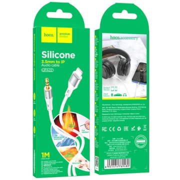 Cablu Audio la Lightning, Hoco UPA22, Jack 3.5mm (M) - 1m, alb - Img 5